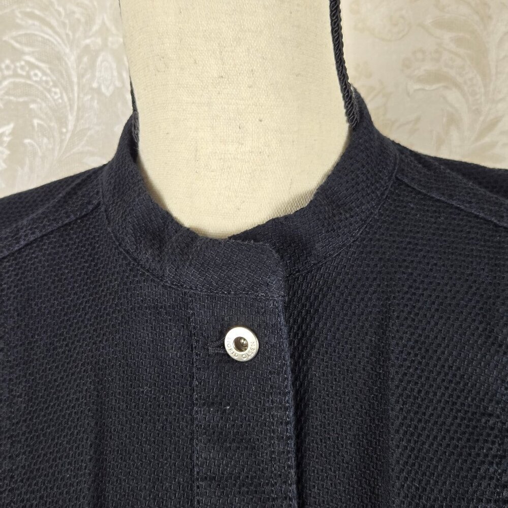 Sigrid Olsen Size 4 Black Zipper And Button Front… - image 4
